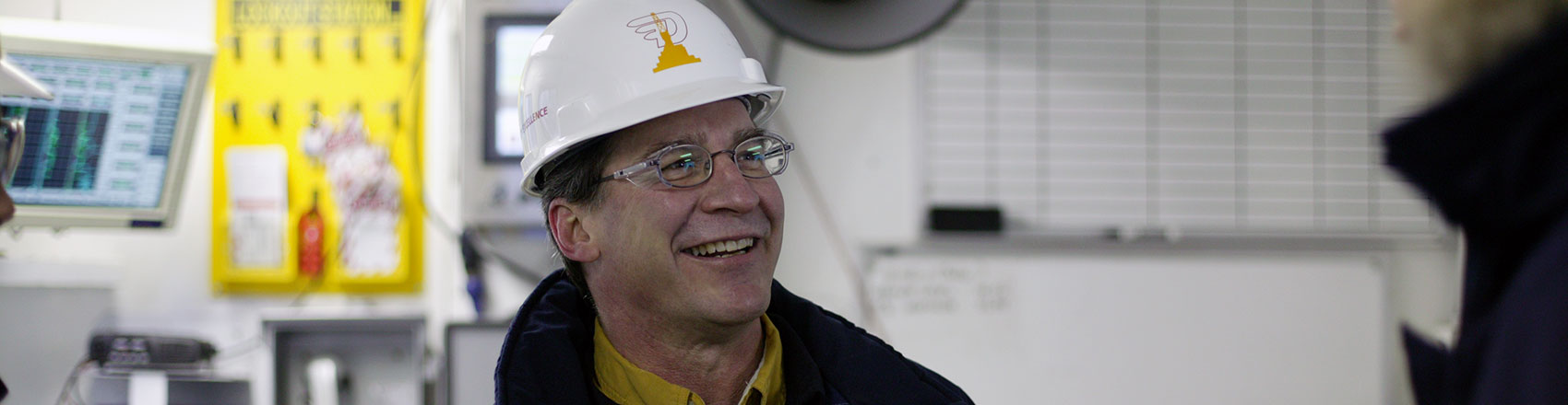 RP Drilling general manager hard at work in a rig office.